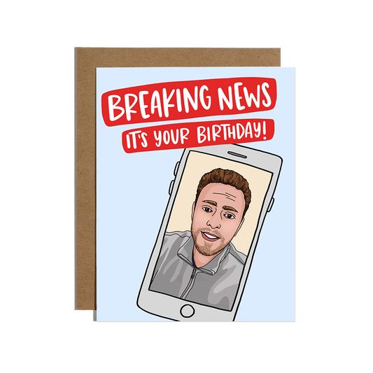 Aaron Parnas Breaking News Birthday Card