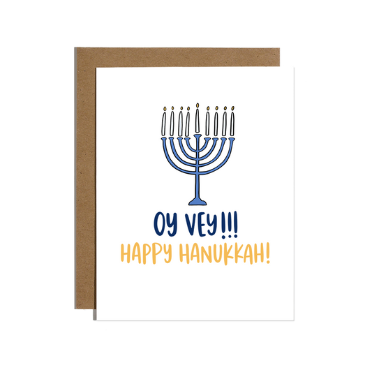 Oy Vey Hanukkah Card