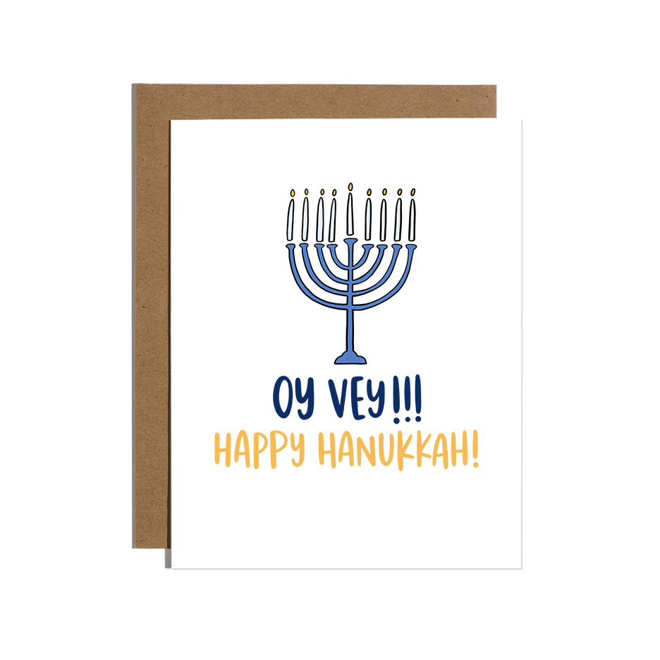 Oy Vey Hanukkah Holiday Card