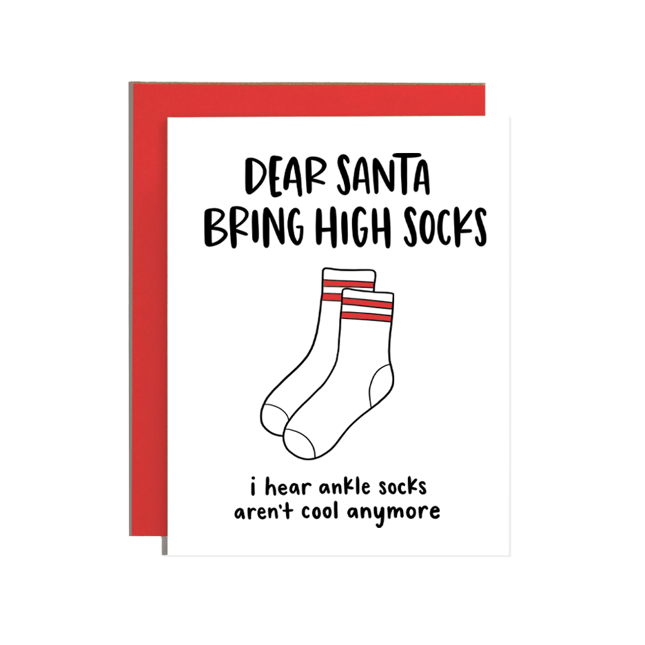 Millennial Gen Z Sock Holiday Card