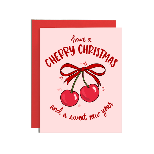 Cherry Christmas and Sweet New Year Holiday Card