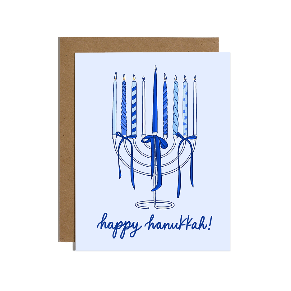 Candle Menorah Hanukkah Card