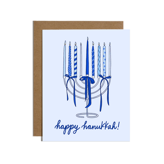 Candle Menorah Hanukkah Card