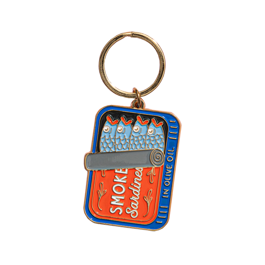 Sardines Can Enamel Keychain
