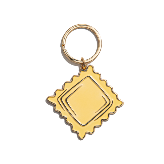 Ravioli Pasta Enamel Keychain