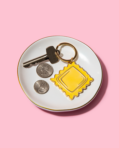 Ravioli Pasta Enamel Keychain