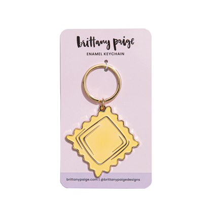 Ravioli Pasta Enamel Keychain