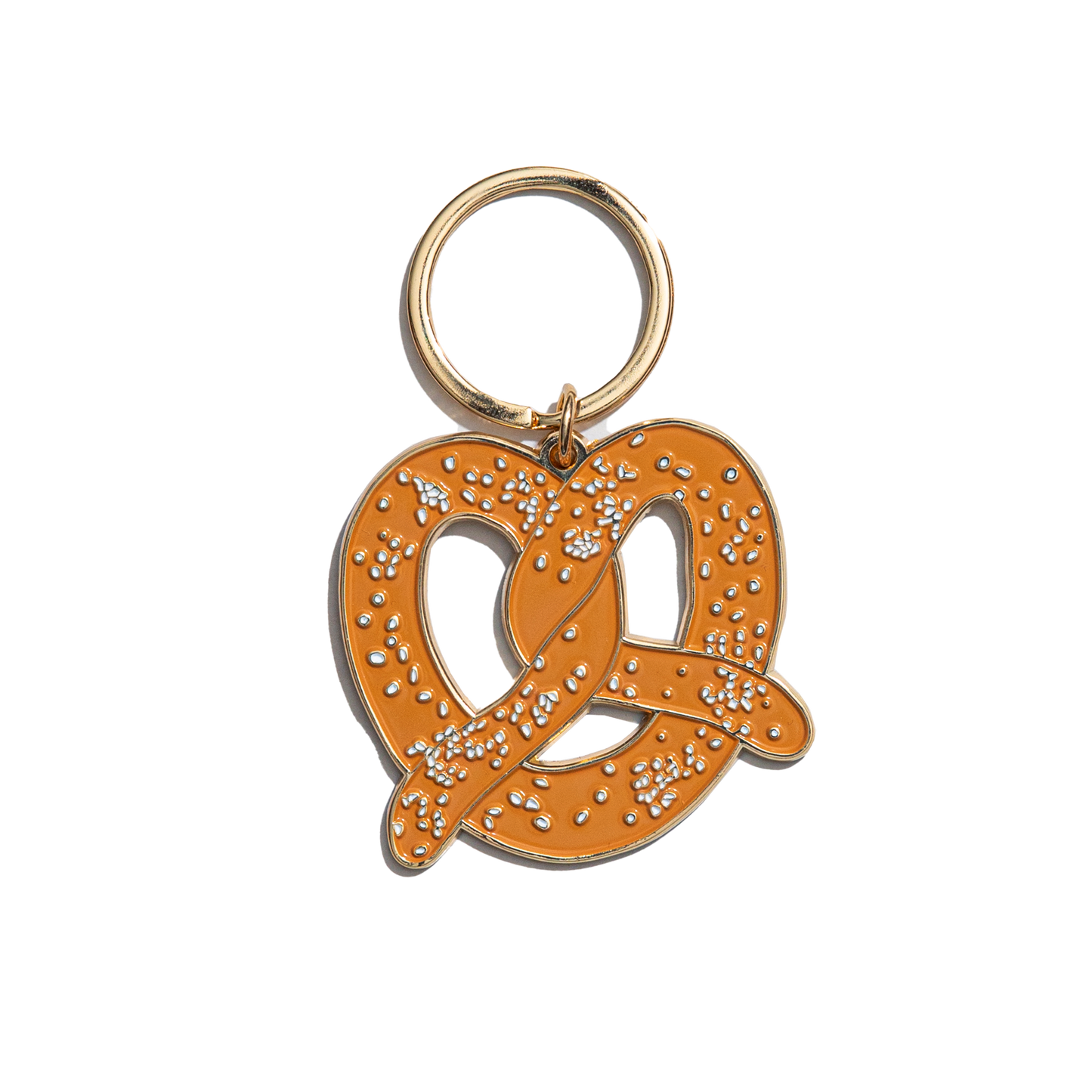 Soft Pretzel Enamel Keychain
