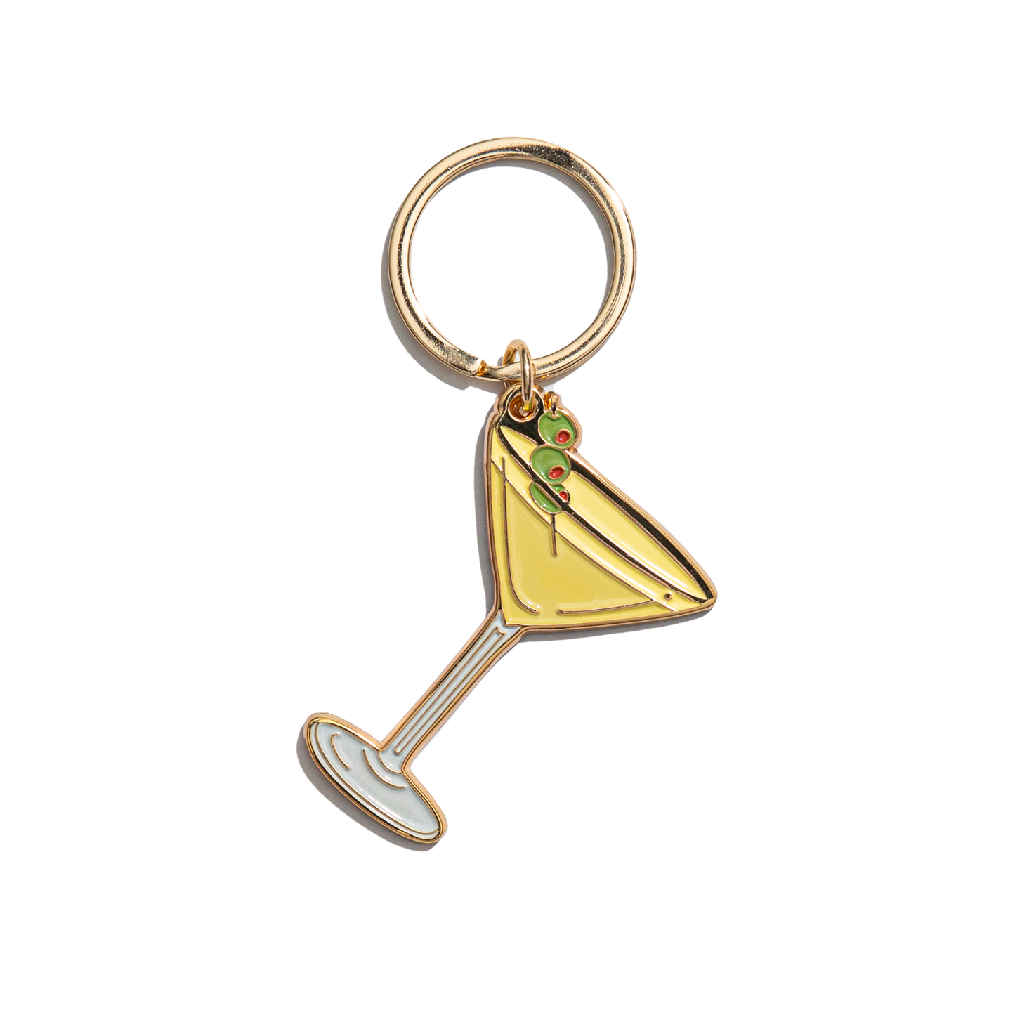 Olive Dirty Martini Enamel Keychain