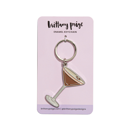 Espresso Martini Enamel Keychain
