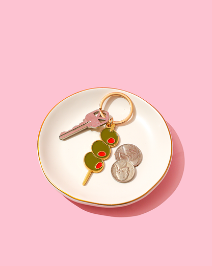 Olives Enamel Keychain Bag Charm