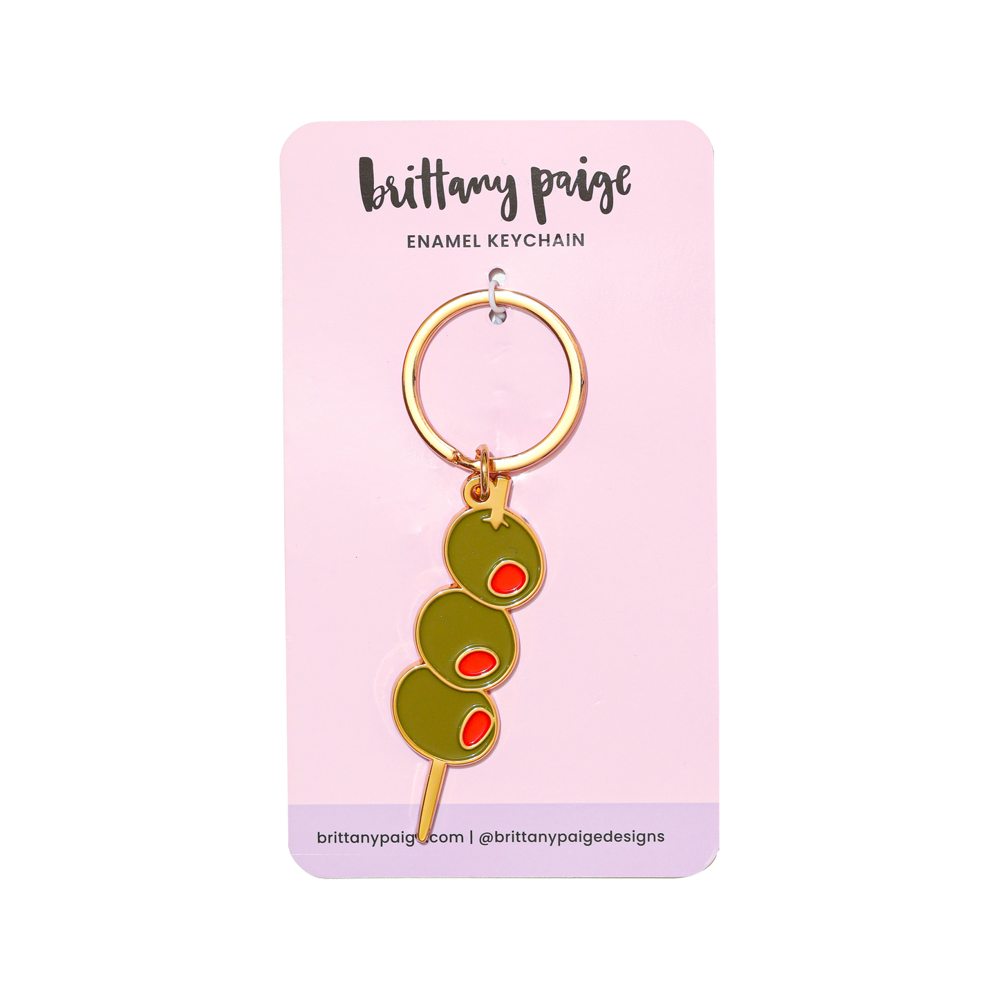 Olives Enamel Keychain Bag Charm