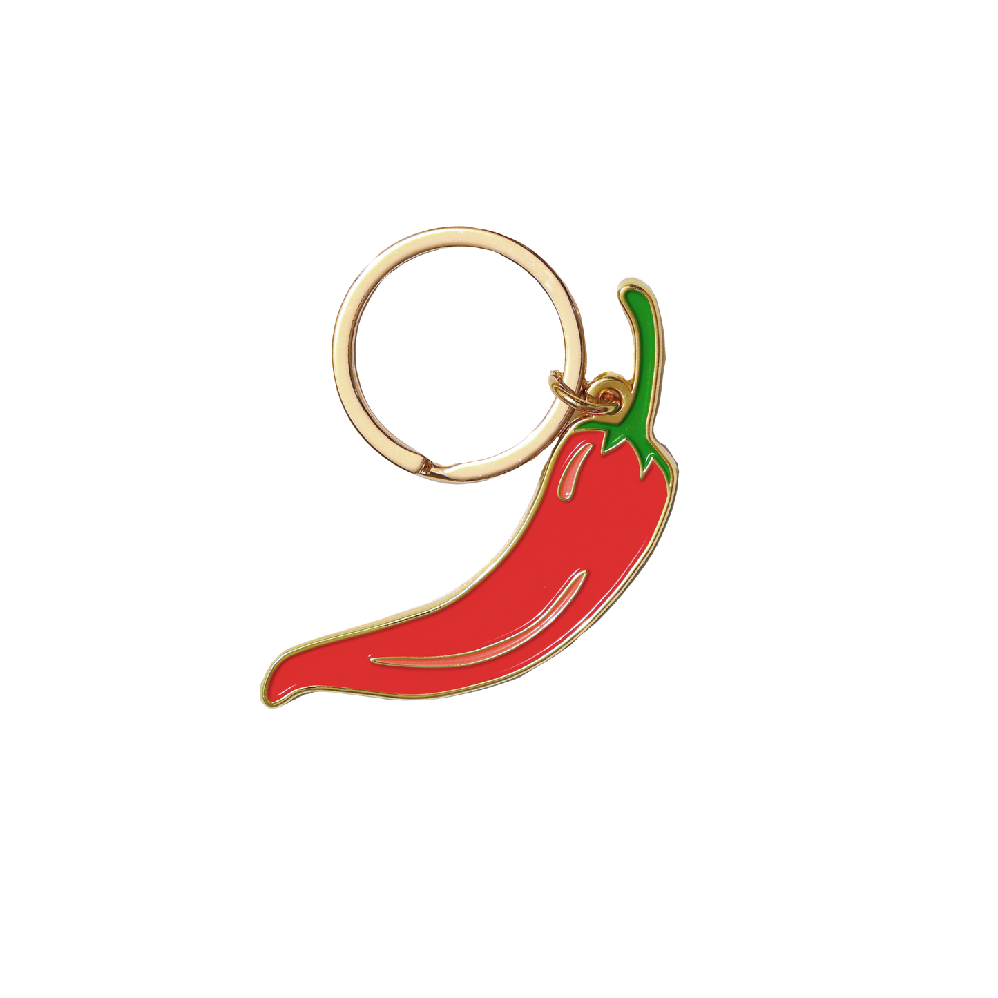 Chili Pepper Enamel Keychain Bag Charm