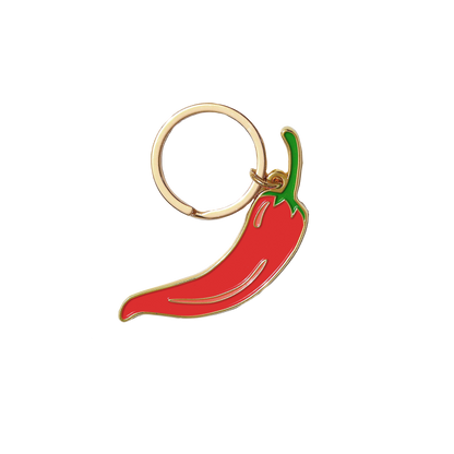 Chili Pepper Enamel Keychain Bag Charm
