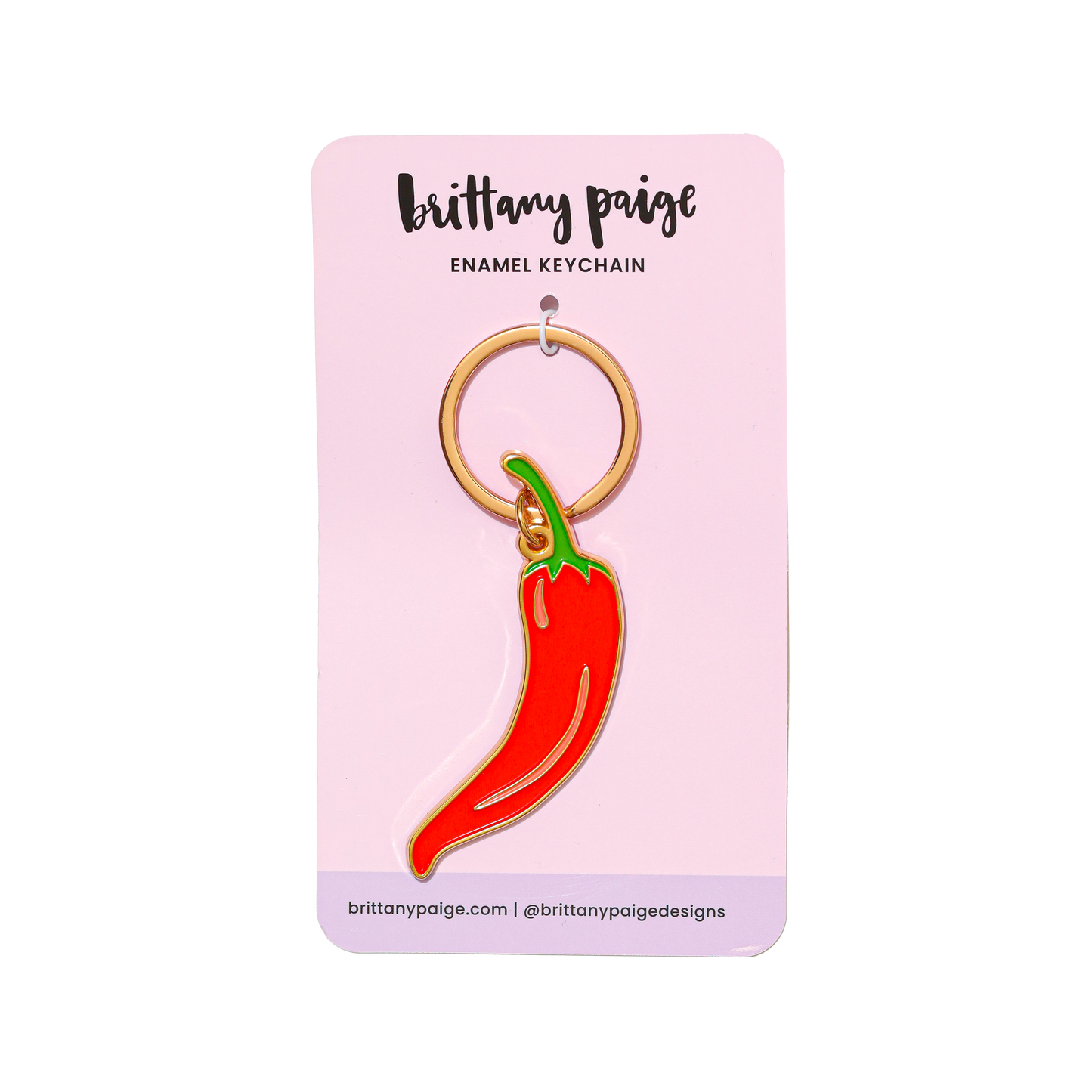 Chili Pepper Enamel Keychain Bag Charm