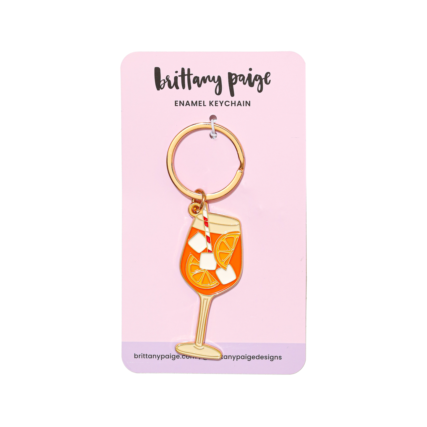 Aperol Spritz Enamel Keychain Bag Charm