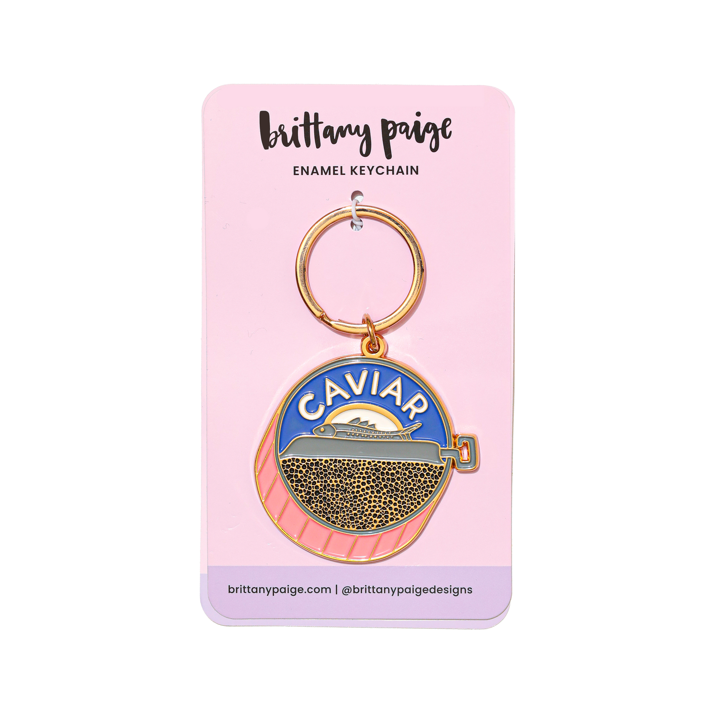 Caviar Enamel Keychain Bag Charm