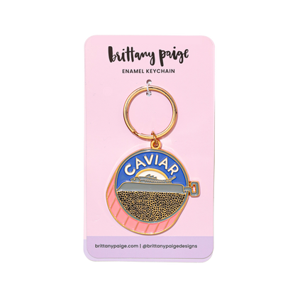 Caviar Enamel Keychain Bag Charm