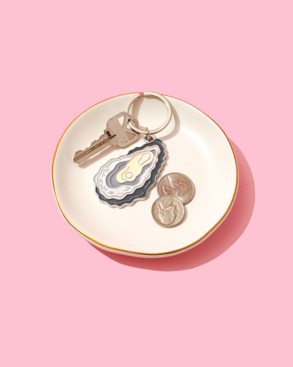 Oyster Enamel Keychain Bag Charm