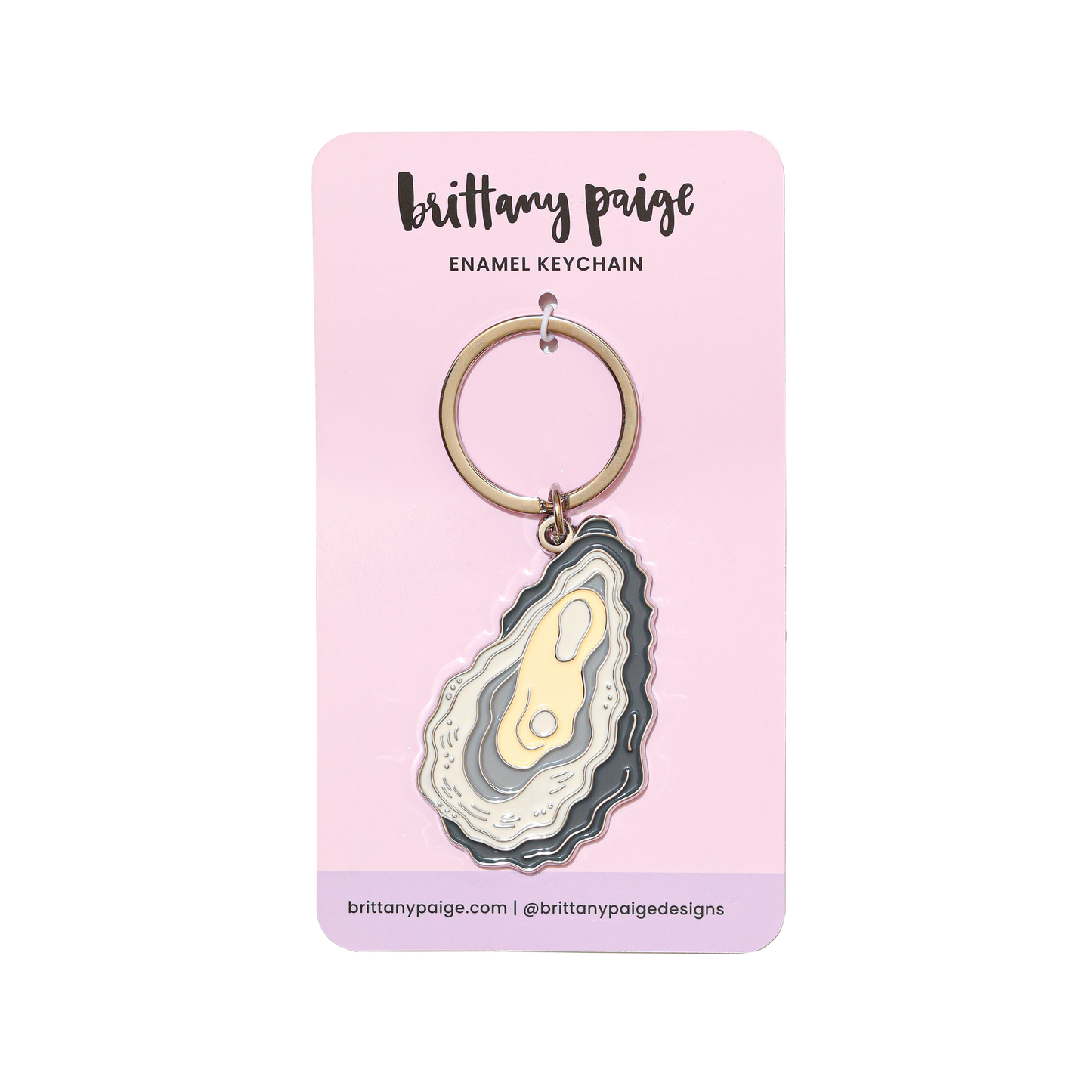 Oyster Enamel Keychain Bag Charm