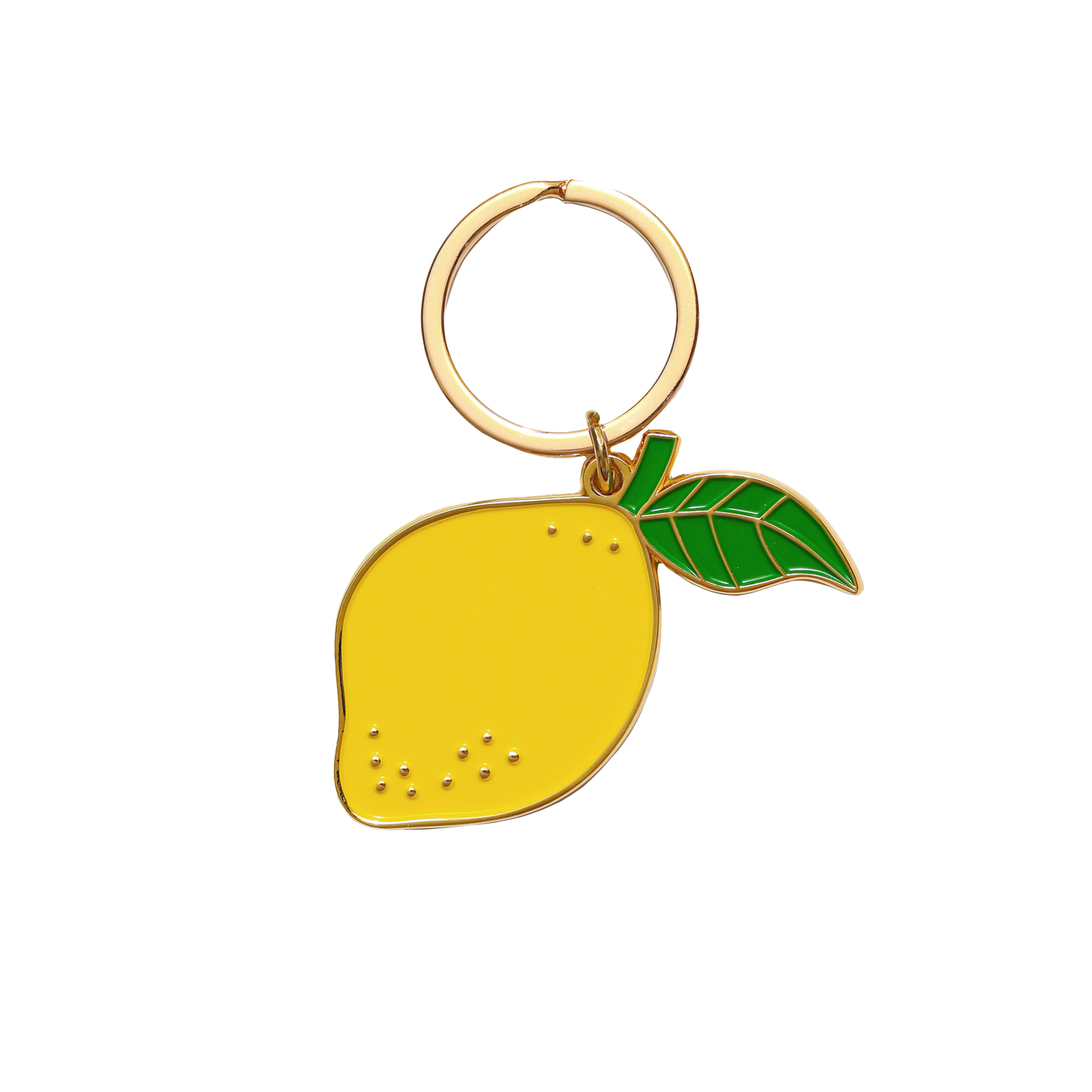 Lemon Enamel Keychain Bag Charm