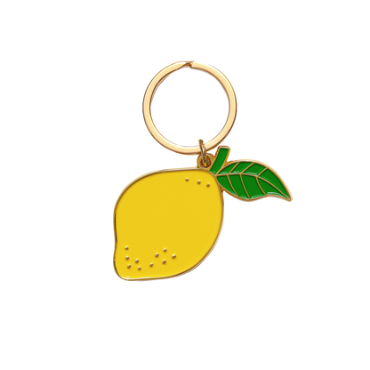 Lemon Enamel Keychain Bag Charm