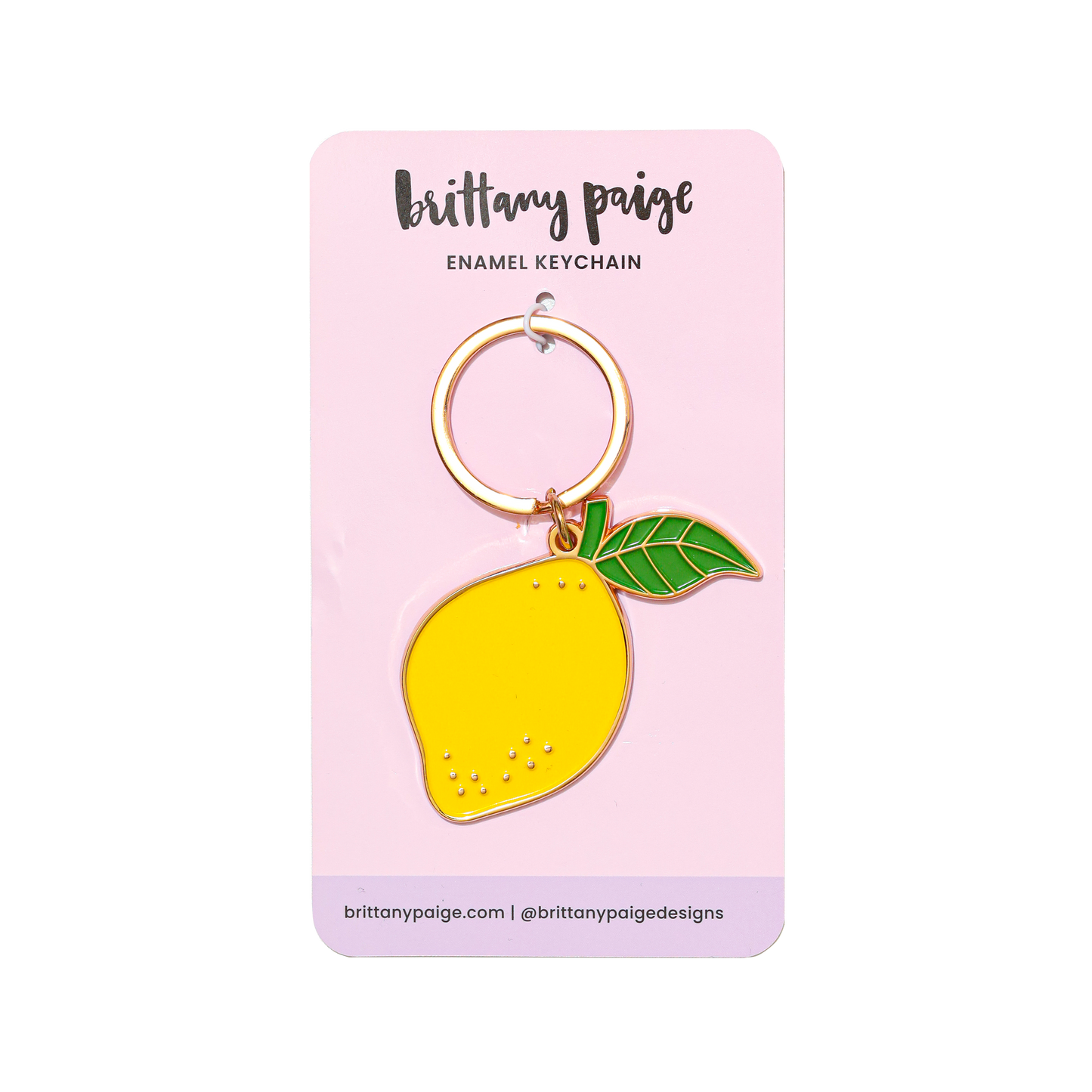 Lemon Enamel Keychain Bag Charm