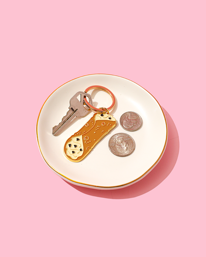 Cannoli Enamel Keychain Bag Charm