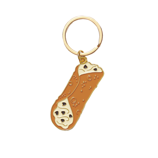 Cannoli Enamel Keychain Bag Charm
