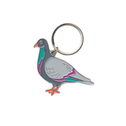 Pigeon Enamel Keychain Bag Charm