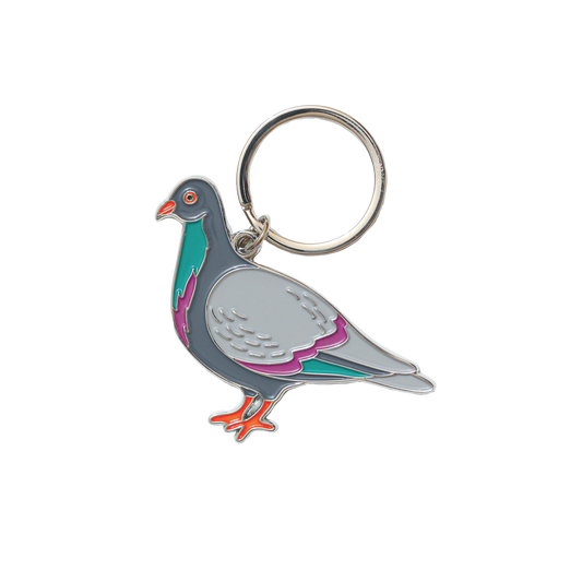Pigeon Enamel Keychain Bag Charm