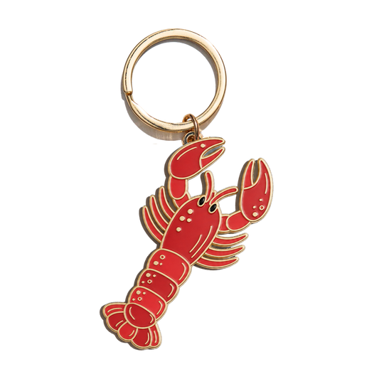 Lobster Enamel Keychain Bag Charm