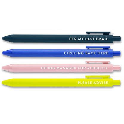 Passive Aggressive Corporate Lingo Jotter Pen Set