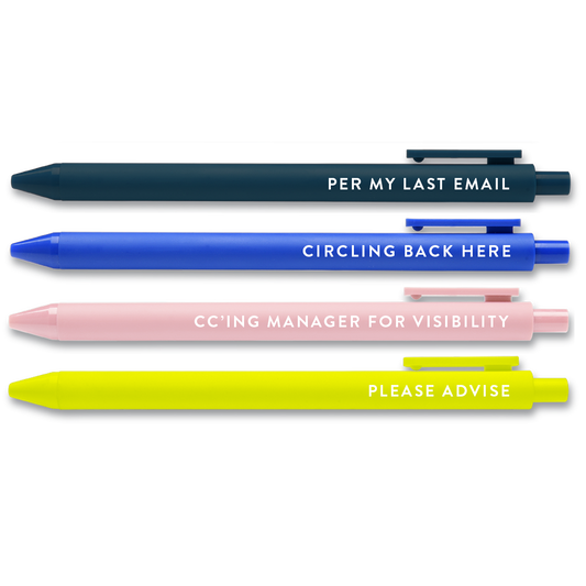 Passive Aggressive Corporate Lingo Jotter Pen Set