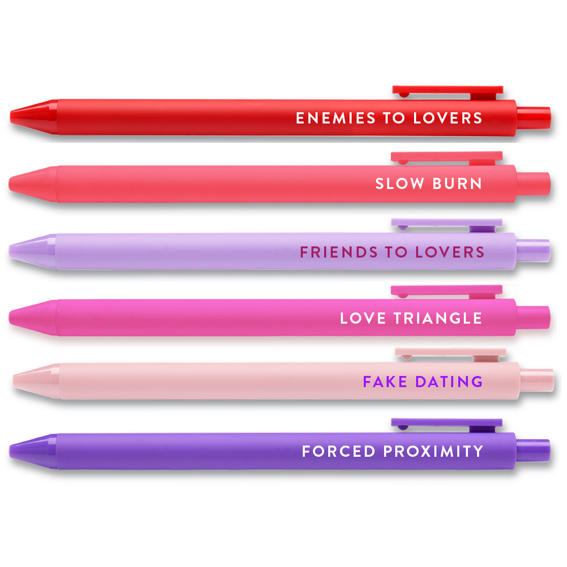 Romance Tropes Pen Set