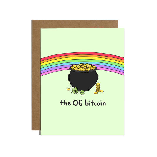 The OG Bitcoin Pot of Gold St. Patricks Day Card