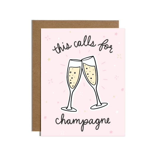 This Calls for Champagne Congrats Sticker Card