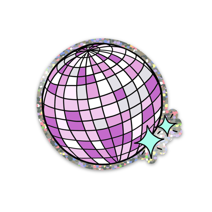 Disco Ball Glitter Sticker