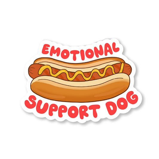 Emotional Support Dog Hot Dog Sticker