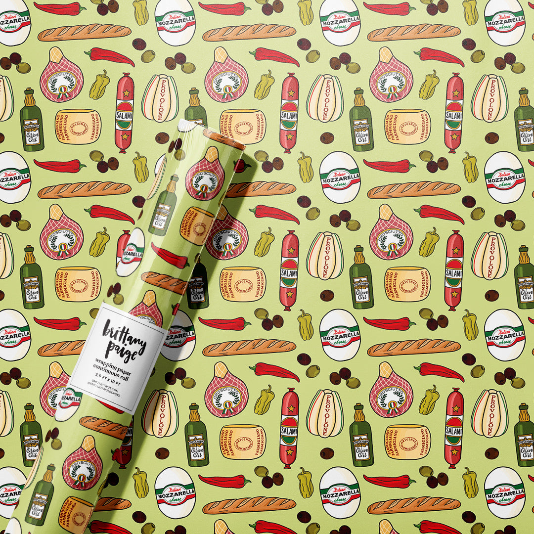 Italian Foods Wrapping Paper