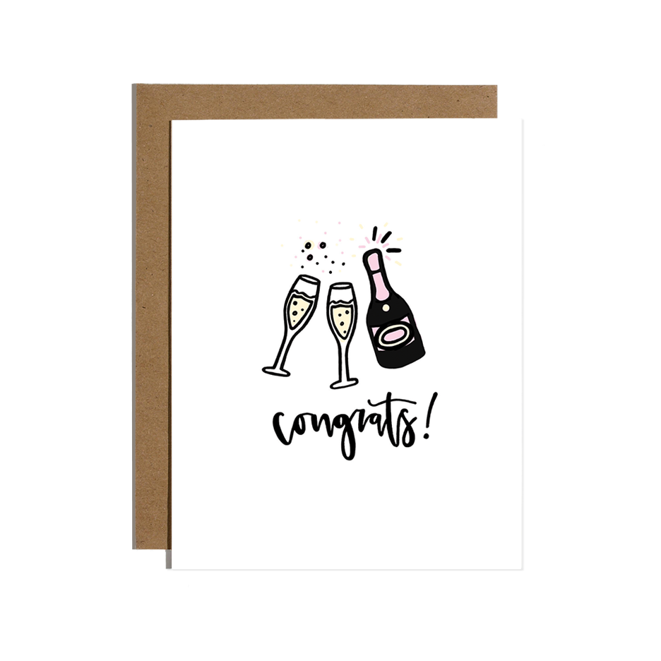 Congrats Champagne Card