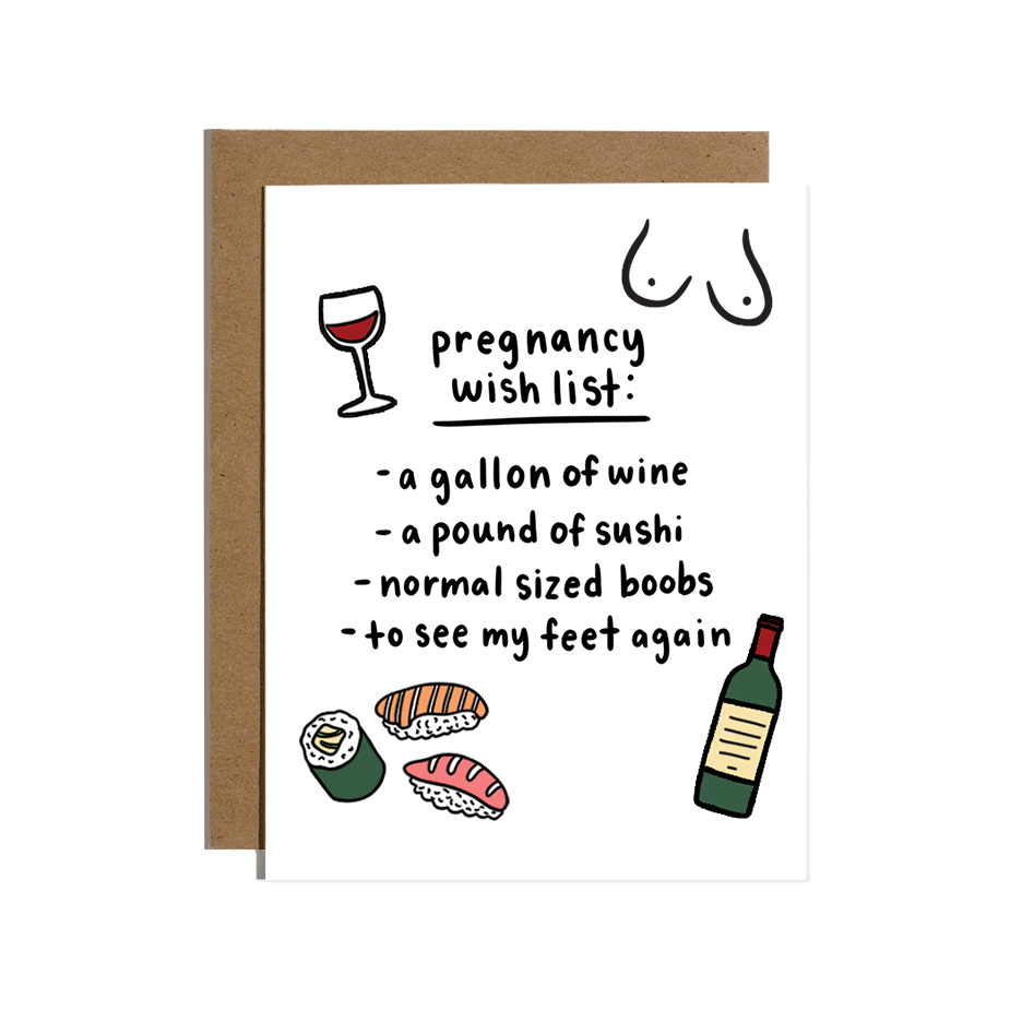 Pregnancy Wishlist Card