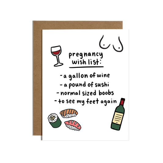 Pregnancy Wishlist Card