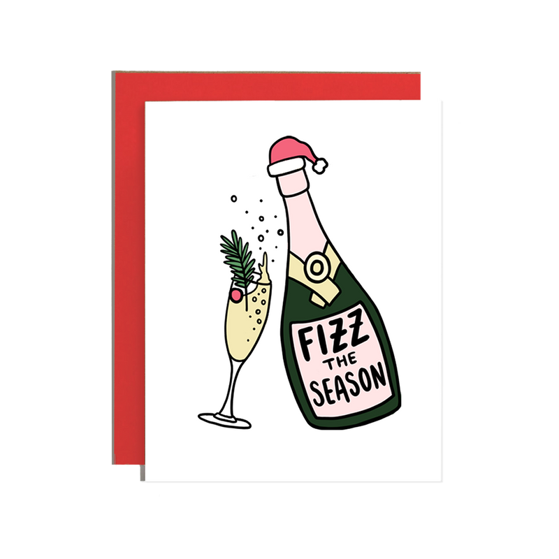 Fizz The Season Champagne Holiday Card
