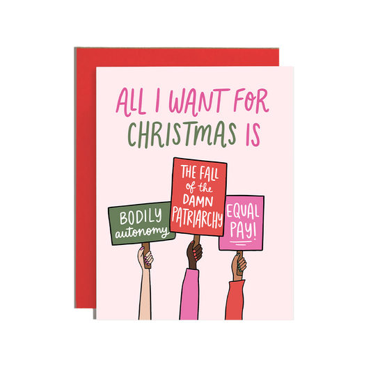 Feminist Christmas List Holiday Card