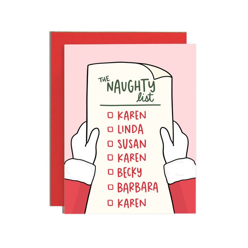 The Karen Naughty List Holiday Card