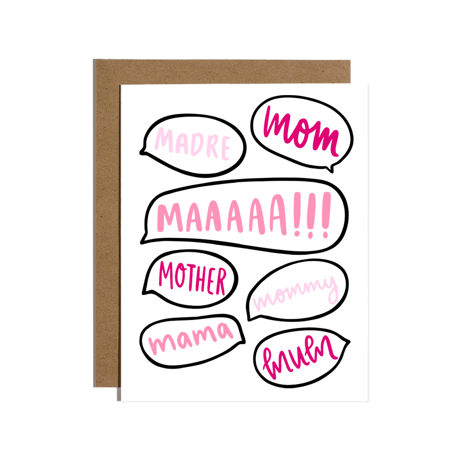 Mom Mother MAAAA Card