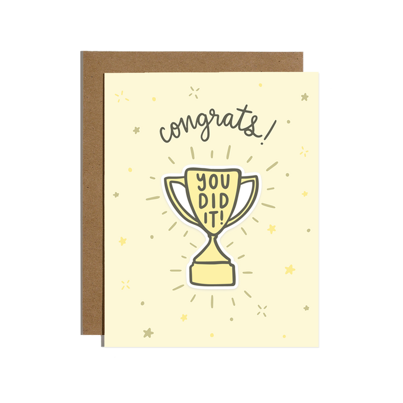 You Did It Sticker Card