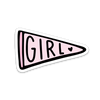 Girl Pennant Sticker