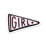 Girl Pennant Sticker